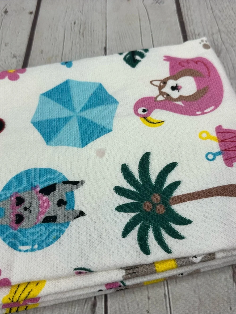 NWT sunny spoon co. 2pk kitchen towels summer beach coastal colorful
